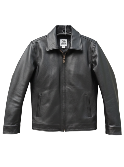Men’s Black Classic Leather Casual Jacket