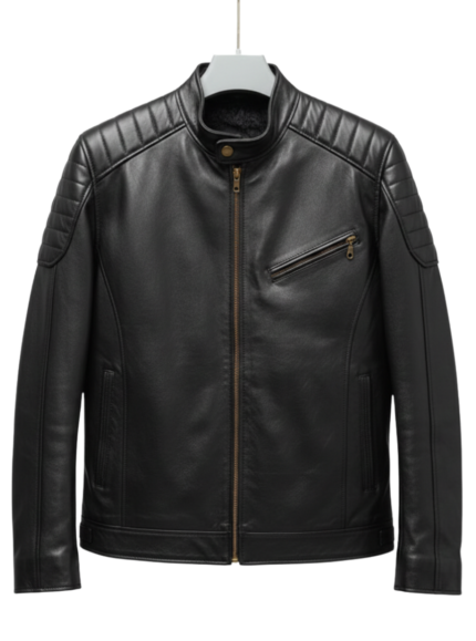 Men’s Black Premium Leather Biker Jacket