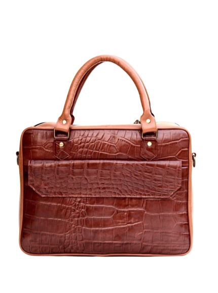 Premium Brown Leather Laptop Bag